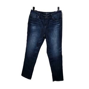 Chico's Women's Sz 1.5 US 10 The Platinum Boyfriend Slim Leg Dark Wash Jeans